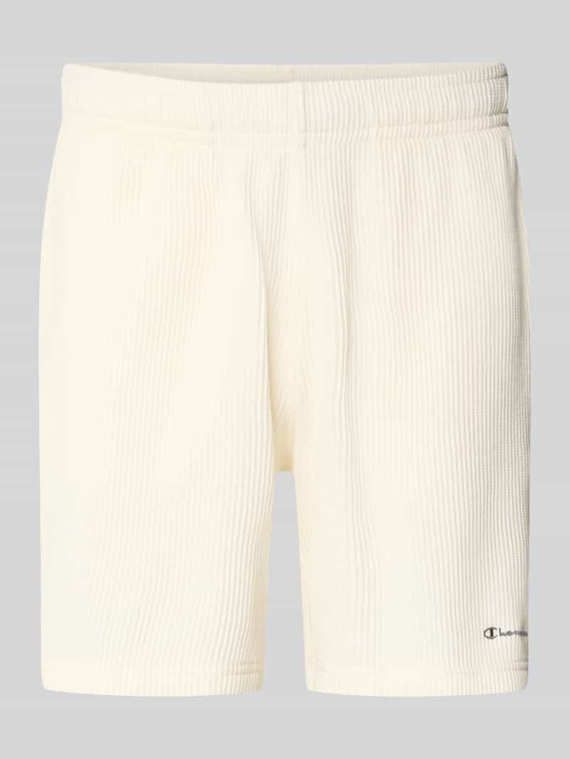 Szorty z fakturowanym wzorem i elastycznym pasem