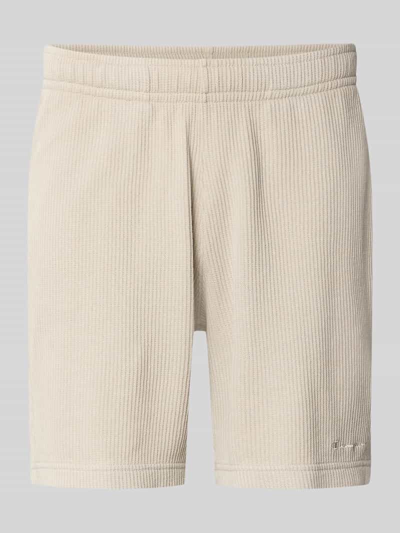 Szorty z fakturowanym wzorem i elastycznym pasem