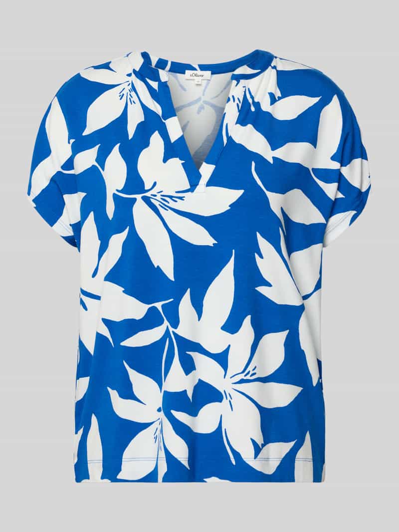 T-shirt z mieszanki wiskozy o kroju relaxed fit