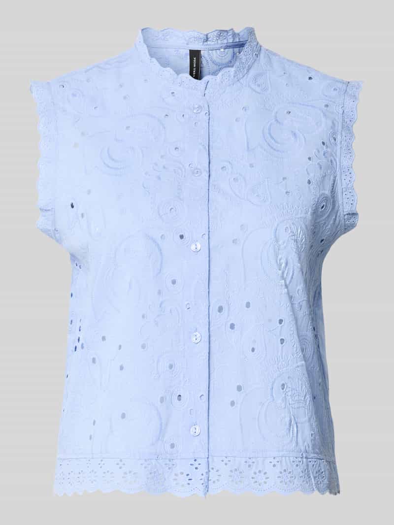 Bluzka bez rękawów o kroju relaxed fit z czystej bawełny ekologicznej model 'EMILY'