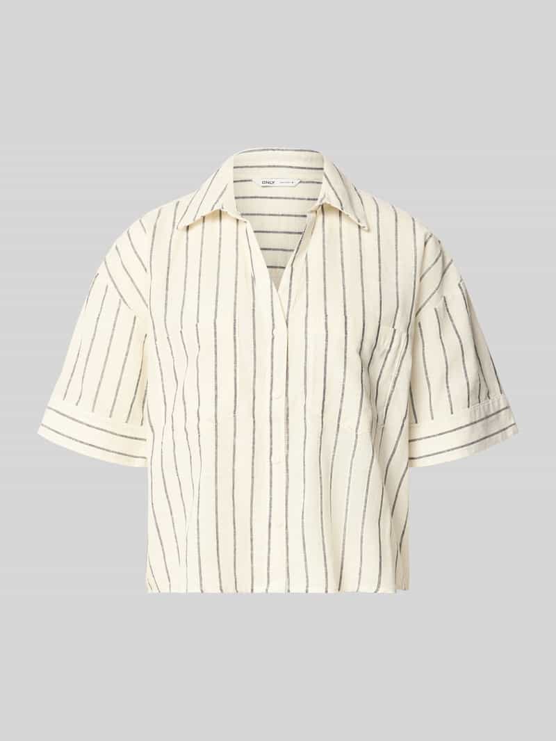 bluzka koszulowa o kroju regular fit z czystej bawełny model 'TIZANA'