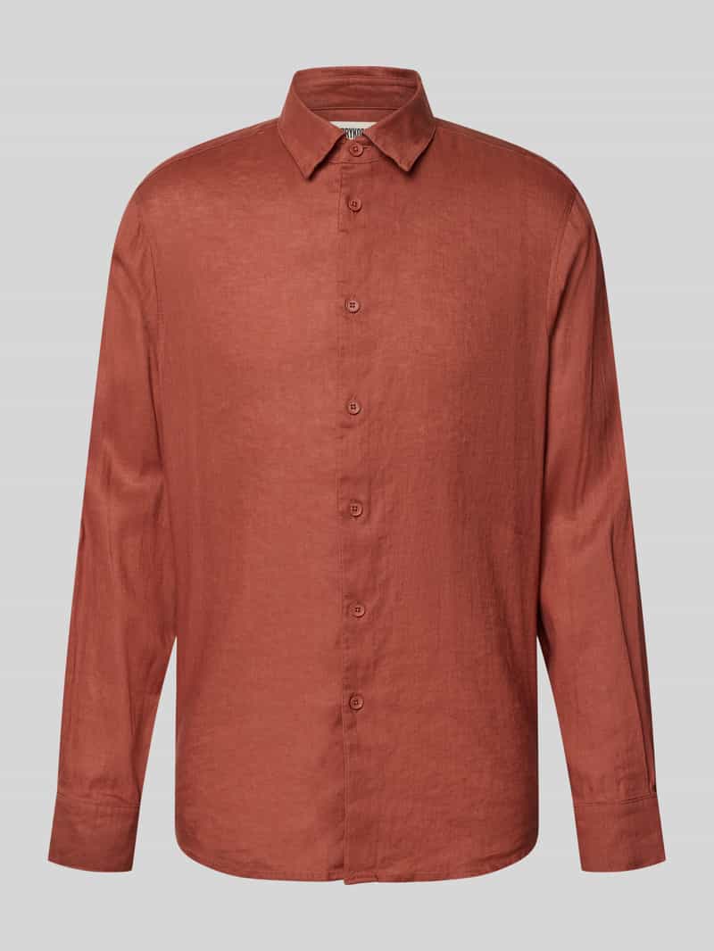 Koszulka polo o kroju slim fit z mieszanki lnu i bawełny model 'RAMIS'