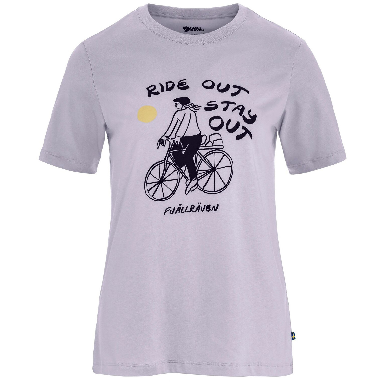 Koszulka damska Fjällräven Hoja Iväg T-shirt W Rozmiar: XS / Kolor: fioletowy