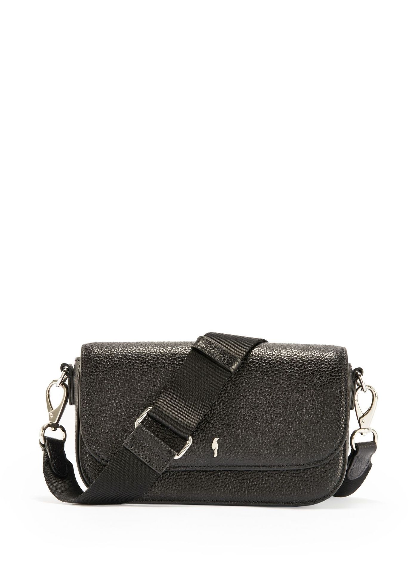 Czarna skórzana mała torebka damska