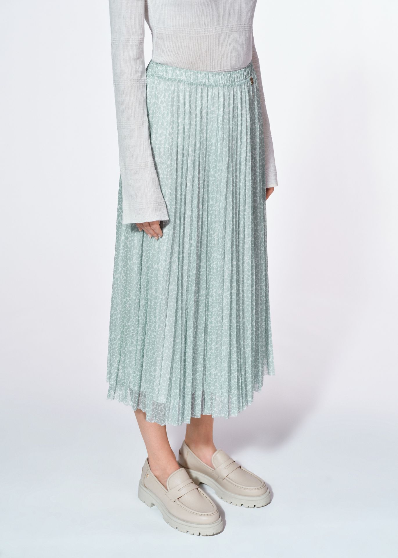 Spódnica plisowana midi w kwiaty