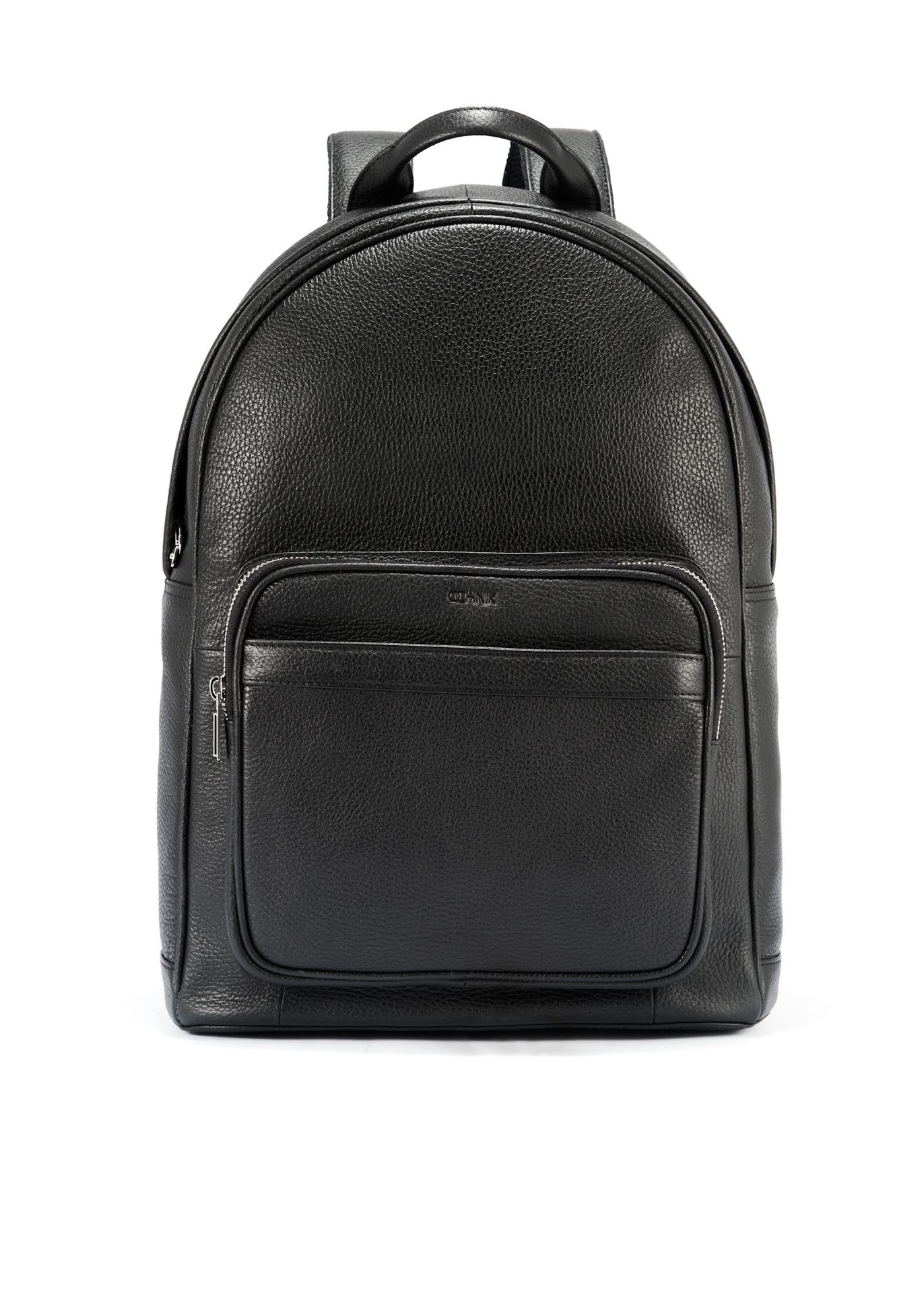 Czarny skórzany plecak męski