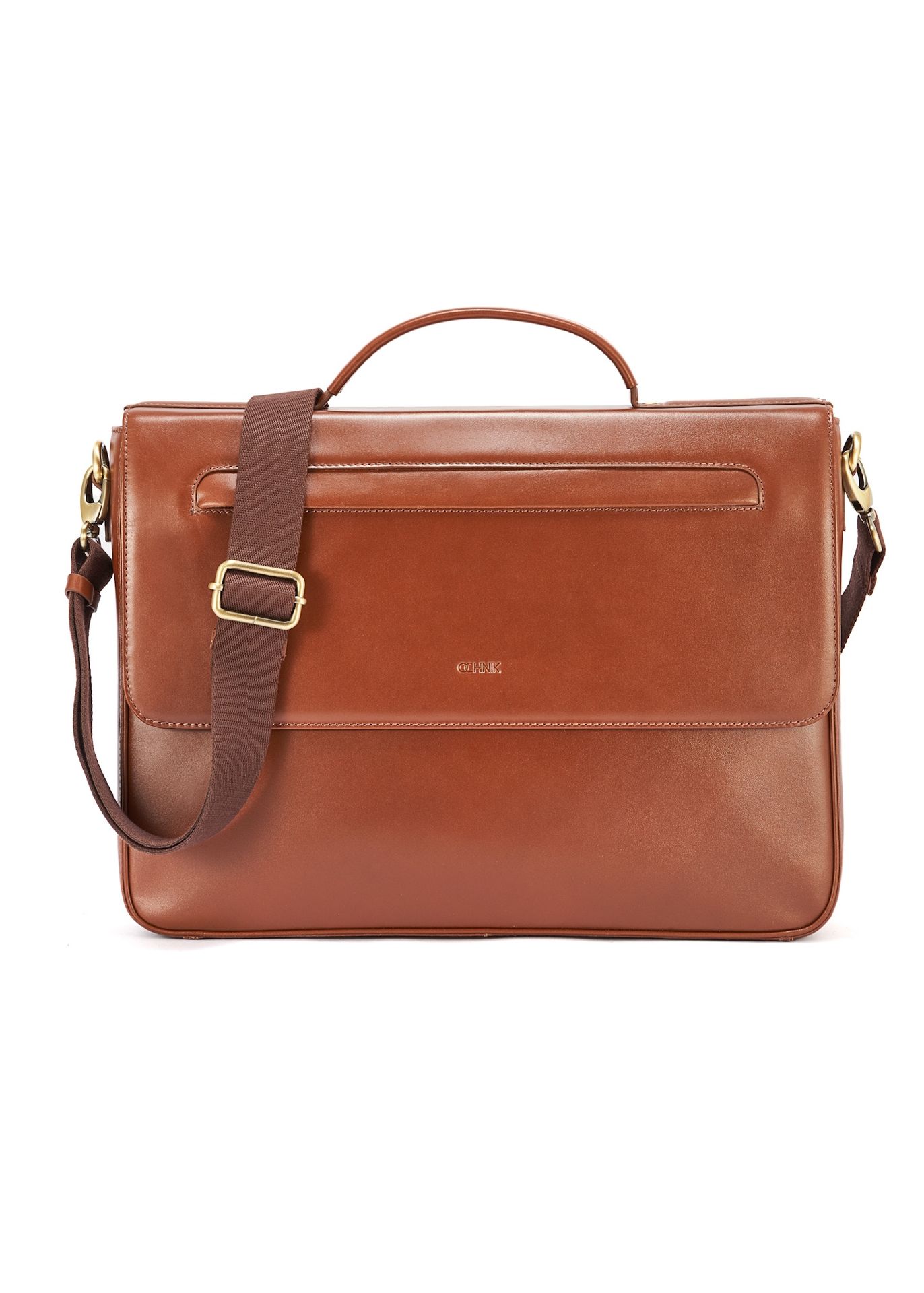 Brązowa skórzana teczka męska