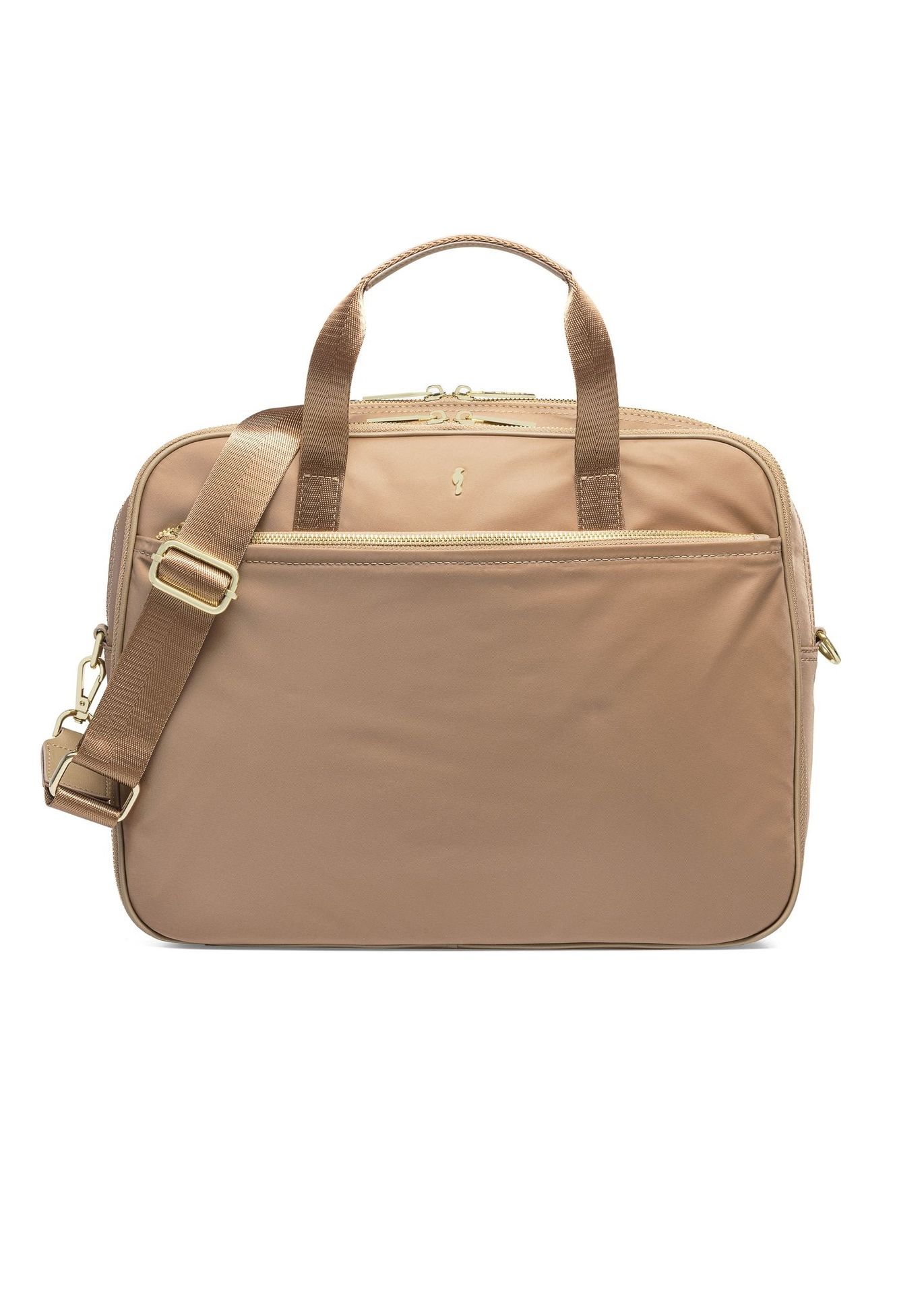 Beżowa duża torba damska na laptopa