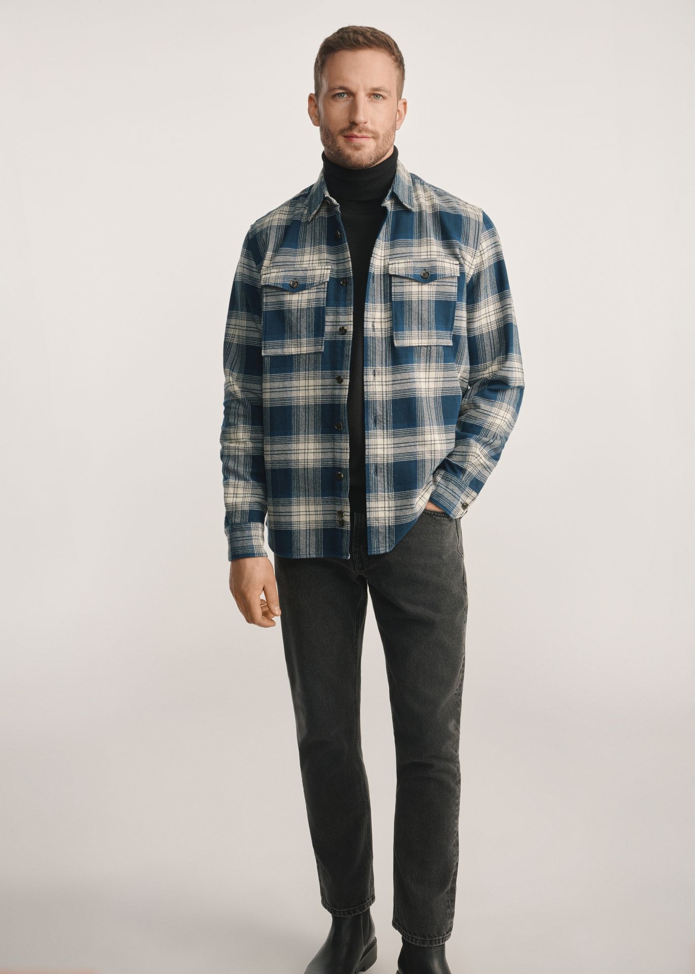 Koszula męska w kratkę