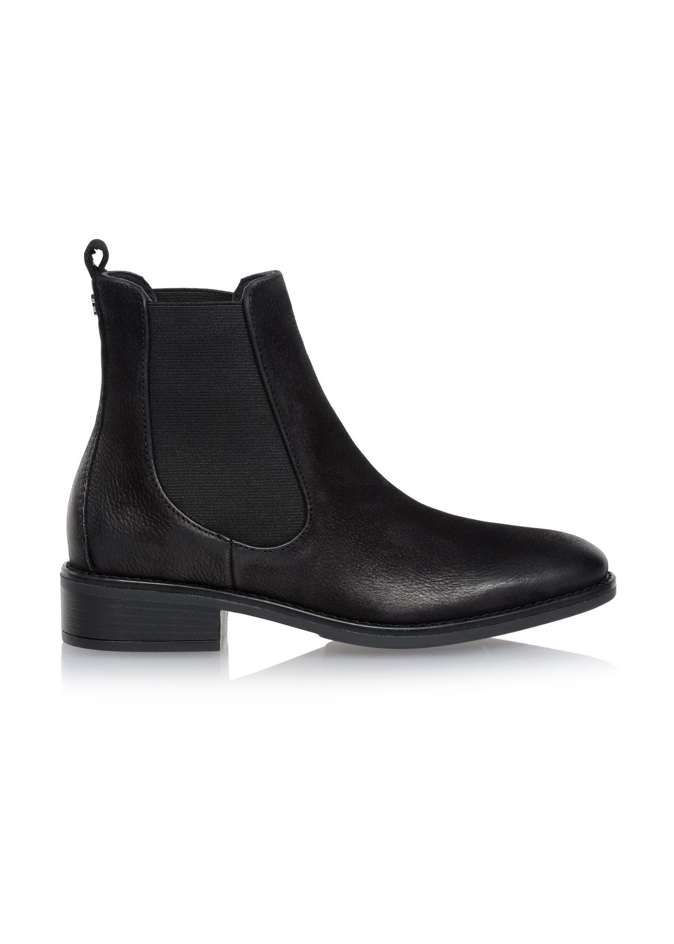 Czarne skórzane buty damskie