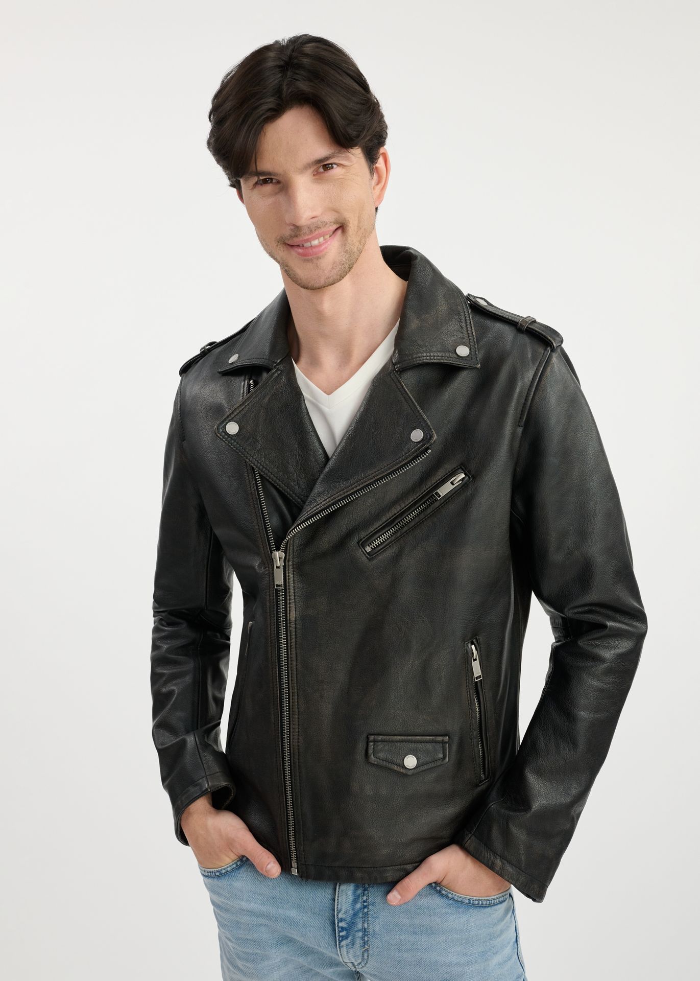 Skórzana kurtka męska vintage