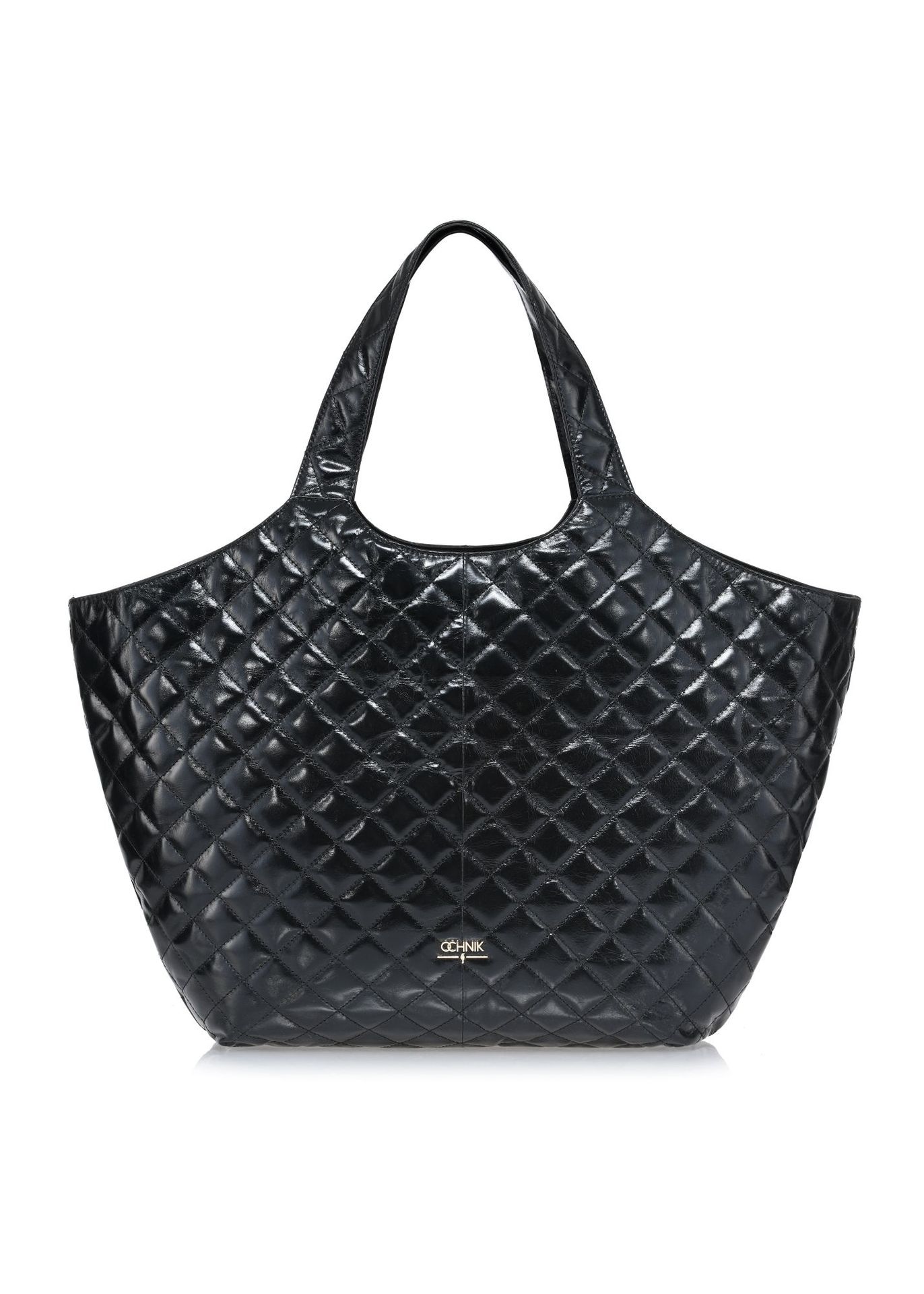 Duża skórzana torebka shopper damska