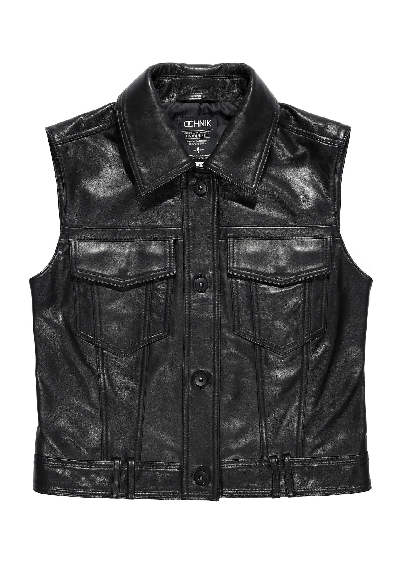 Skórzana kamizelka damska