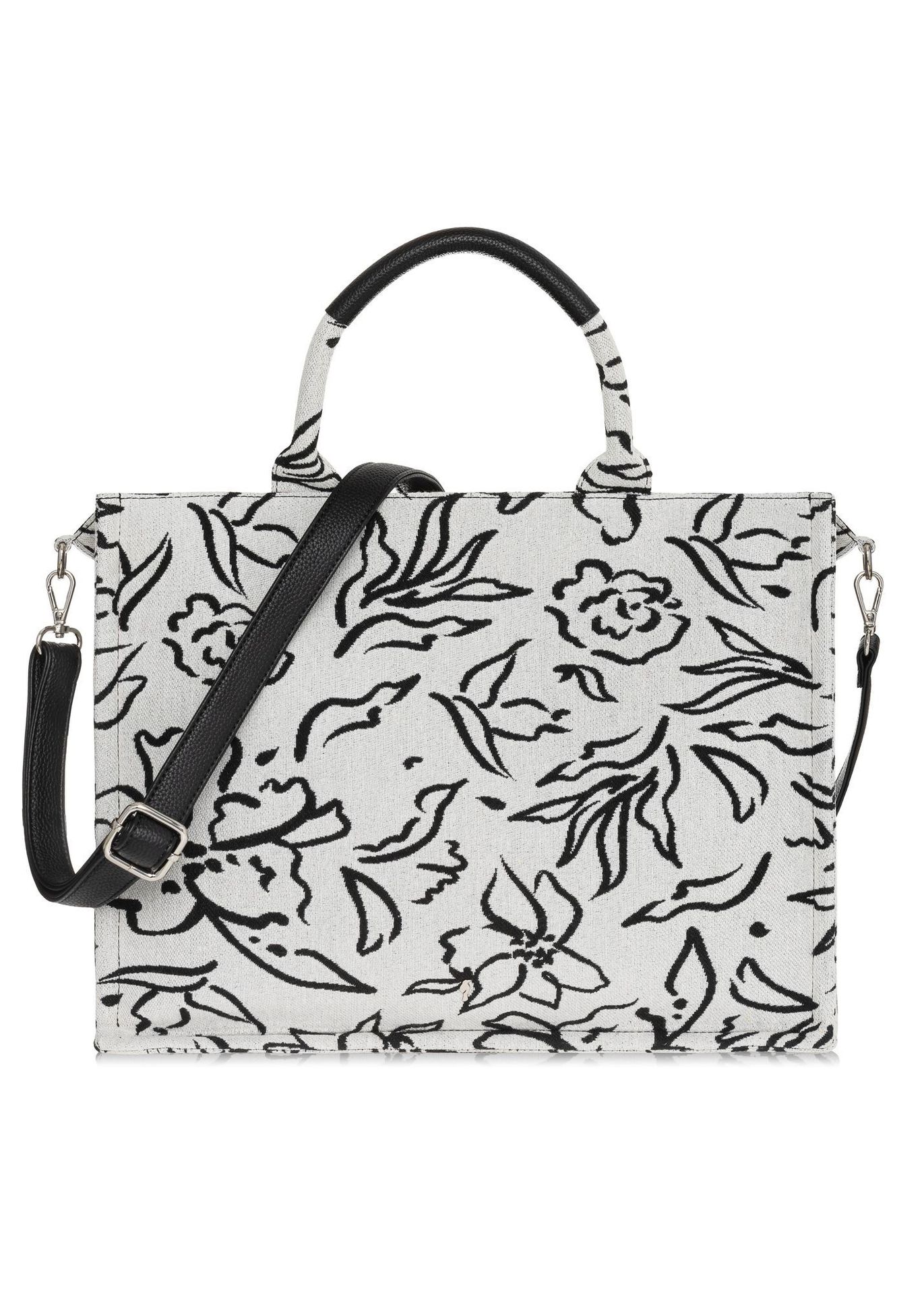 Torebka shopper damska w kwiaty