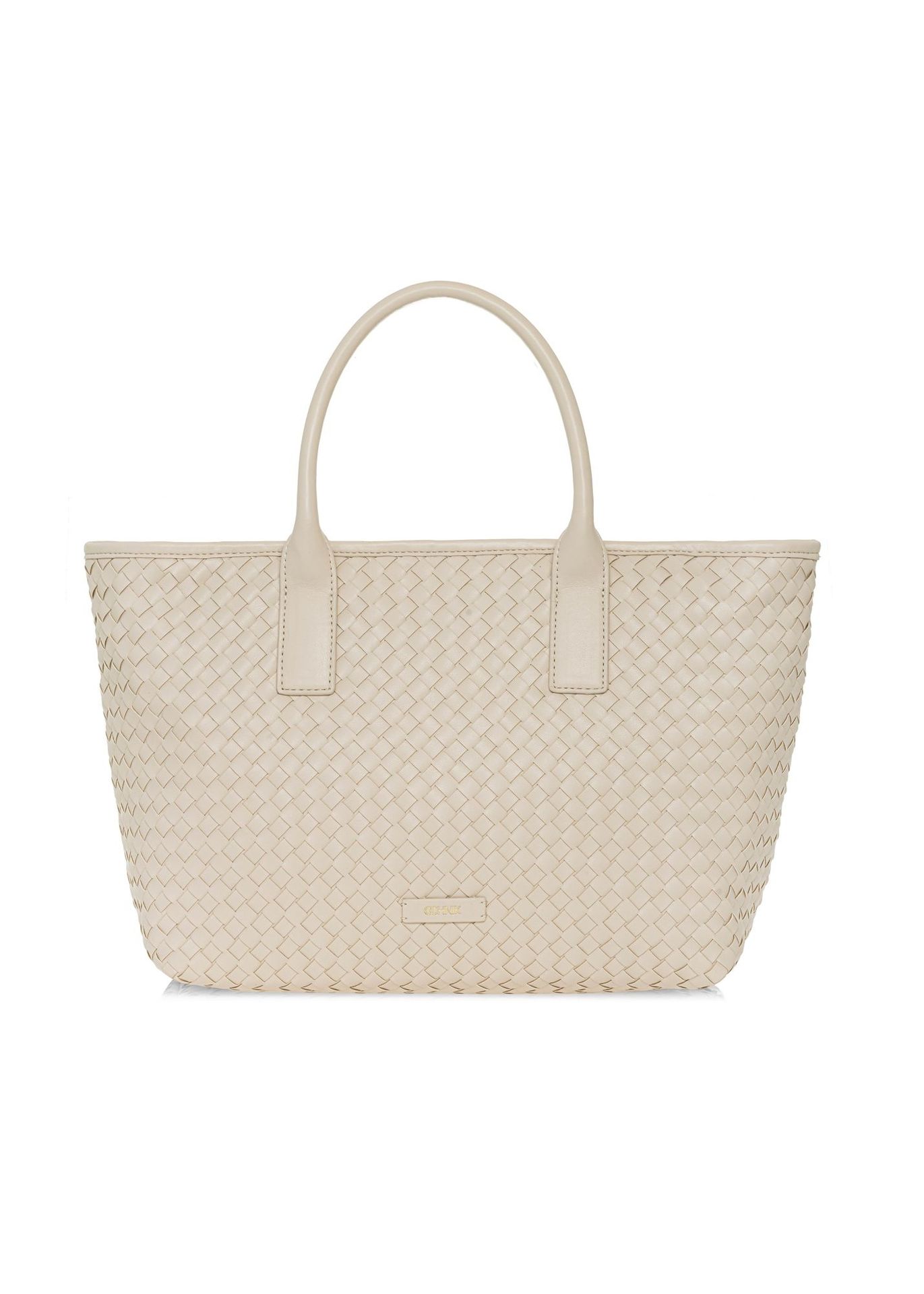 Kremowa torebka shopper damska