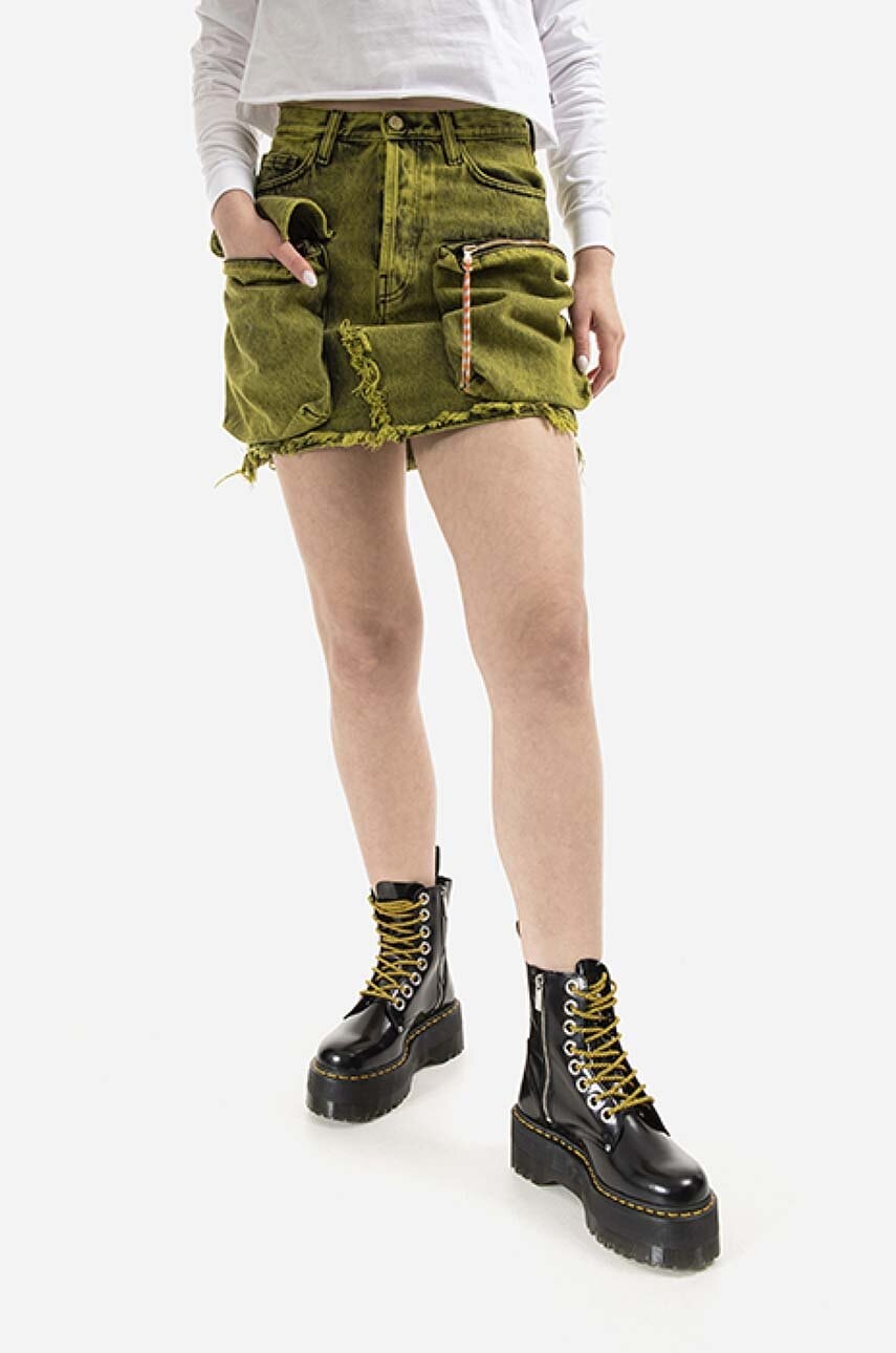 Aries spódnica jeansowa Acid Washed Cargo Skirt