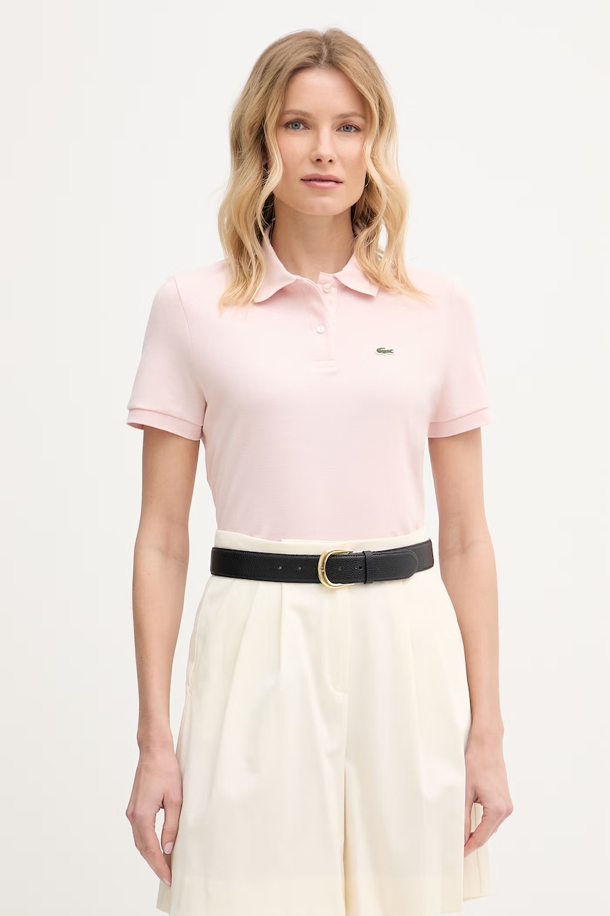 Lacoste polo bawełniane damskie