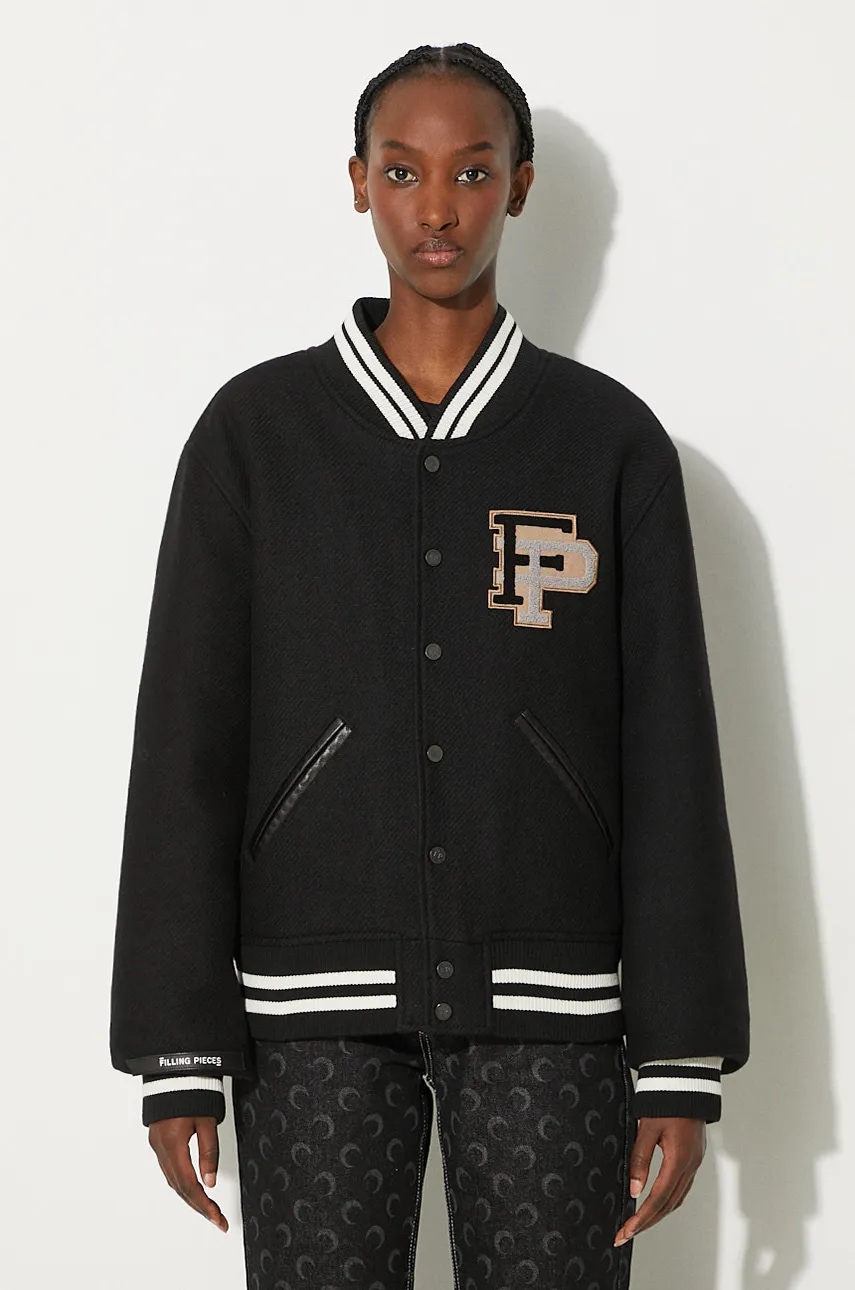 Filling Pieces kurtka bomber wełniana Varsity Jacket