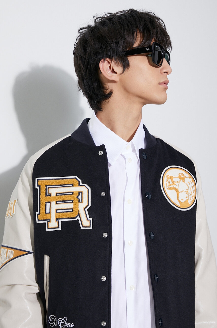 Baracuta kurtka bomber z domieszką wełny Varsity Bomber