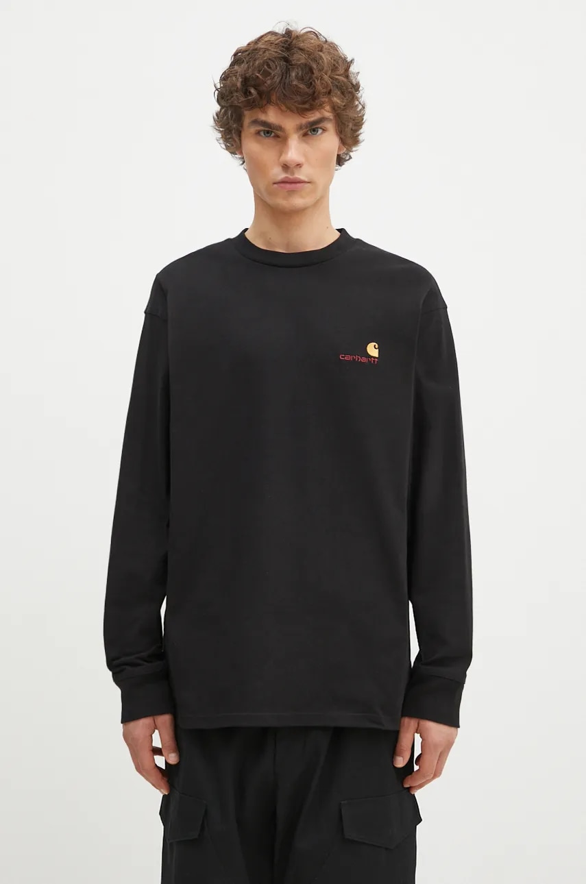 Carhartt WIP longsleeve bawełniany Longsleeve American Script T-Shirt