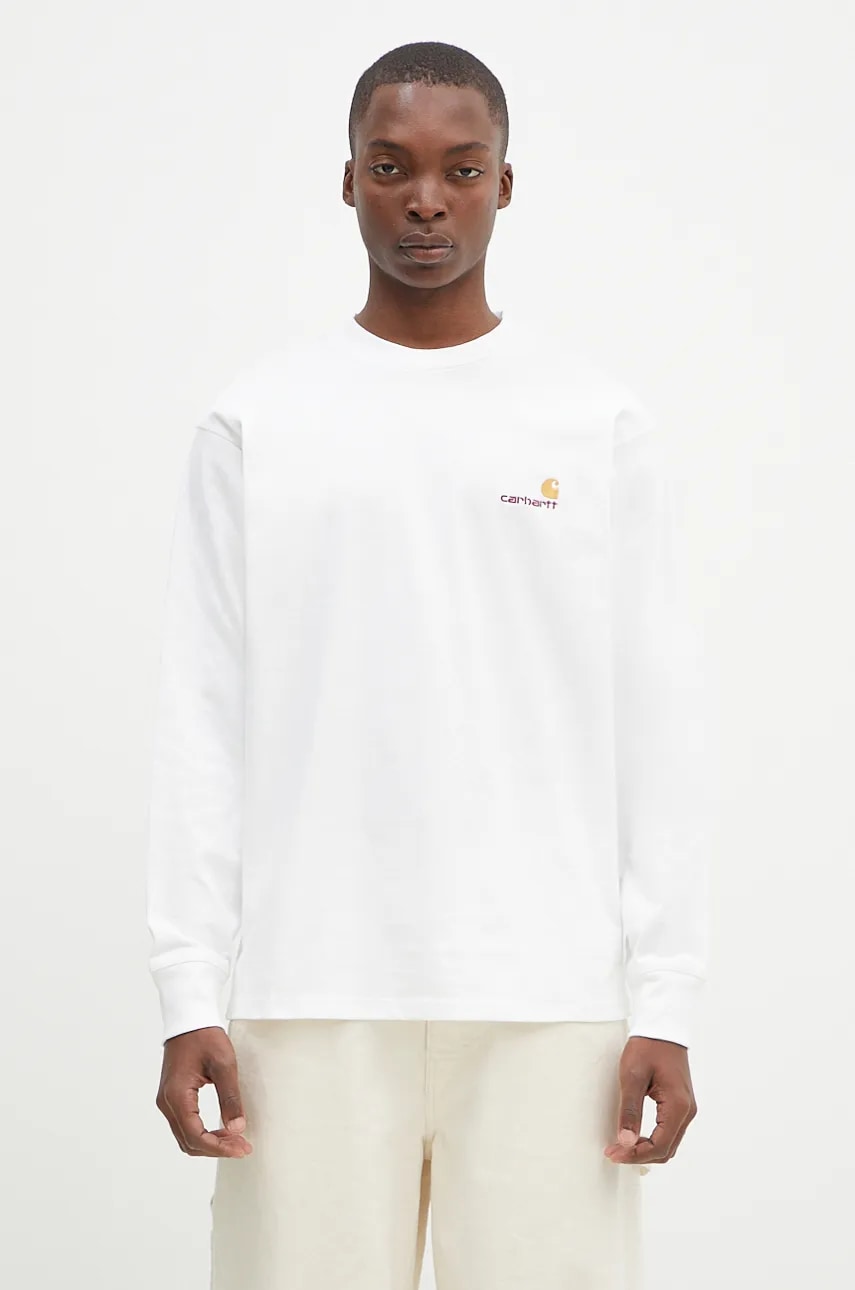 Carhartt WIP longsleeve bawełniany Longsleeve American Script T-Shirt