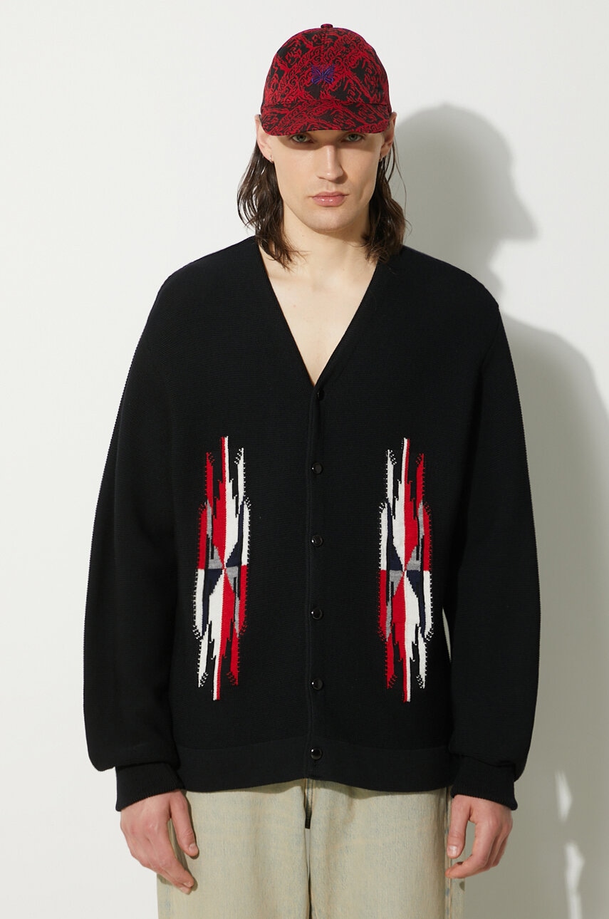 Needles kardigan wełniany V Neck