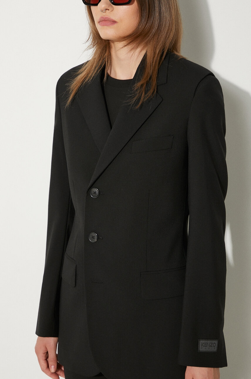 Kenzo marynarka wełniana Virgin Wool Waisted Blazer