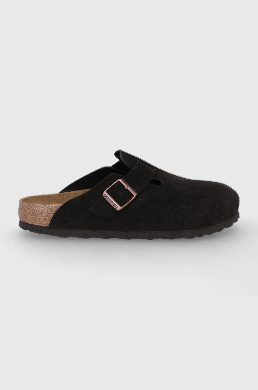 Damskie Birkenstock klapki zamszowe Boston