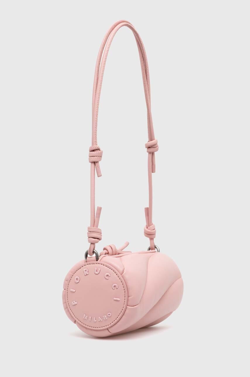 Fiorucci torebka skórzana Baby Pink Leather Mini Mella Bag