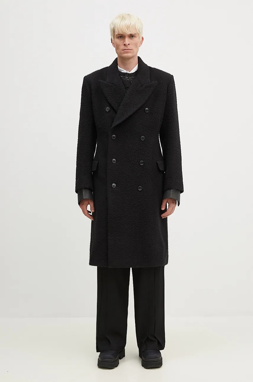 Martine Rose płaszcz wełniany Double Breasted Shirt Overcoat