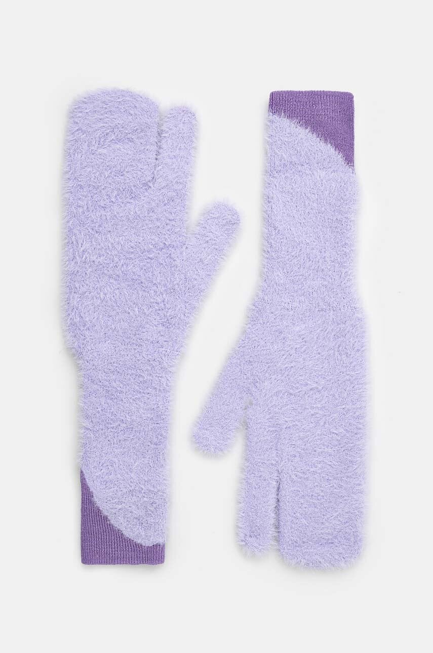 MM6 Maison Margiela rękawiczki z domieszką wełny
