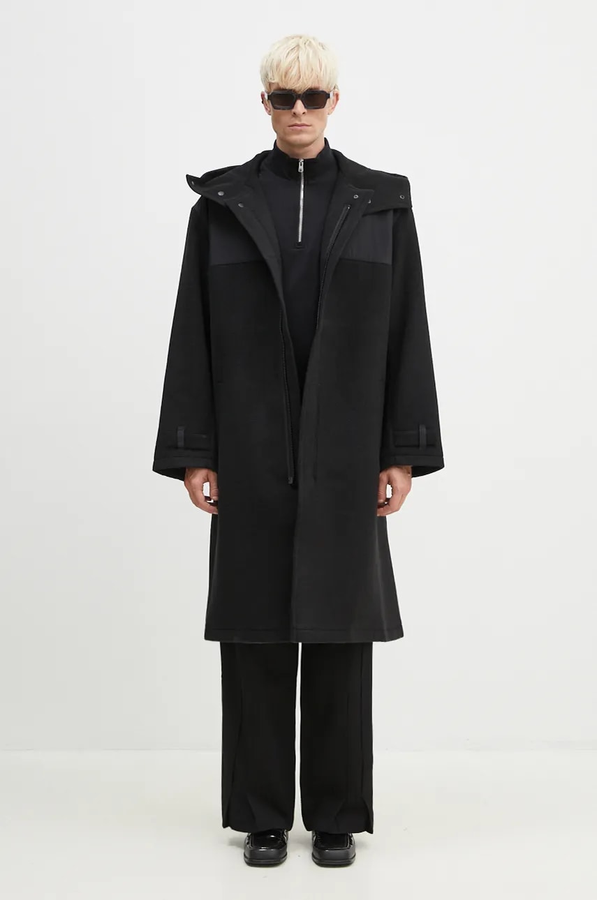 Y-3 płaszcz wełniany Mellton Coat