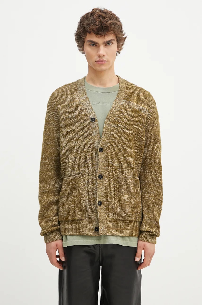 Norse Projects kardigan wełniany Loki Wool Cotton Rib Cardigan