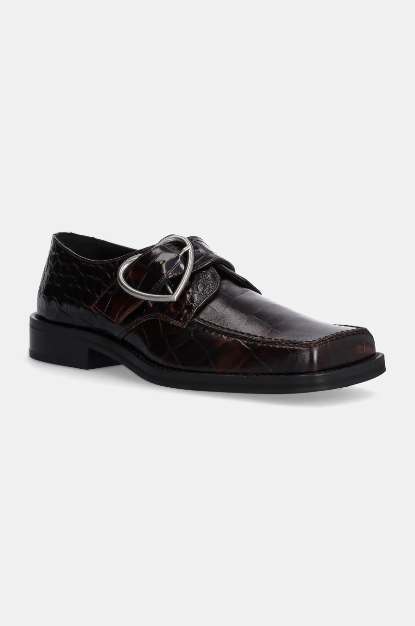 Martine Rose półbuty skórzane Square Toe Buckle Loafer