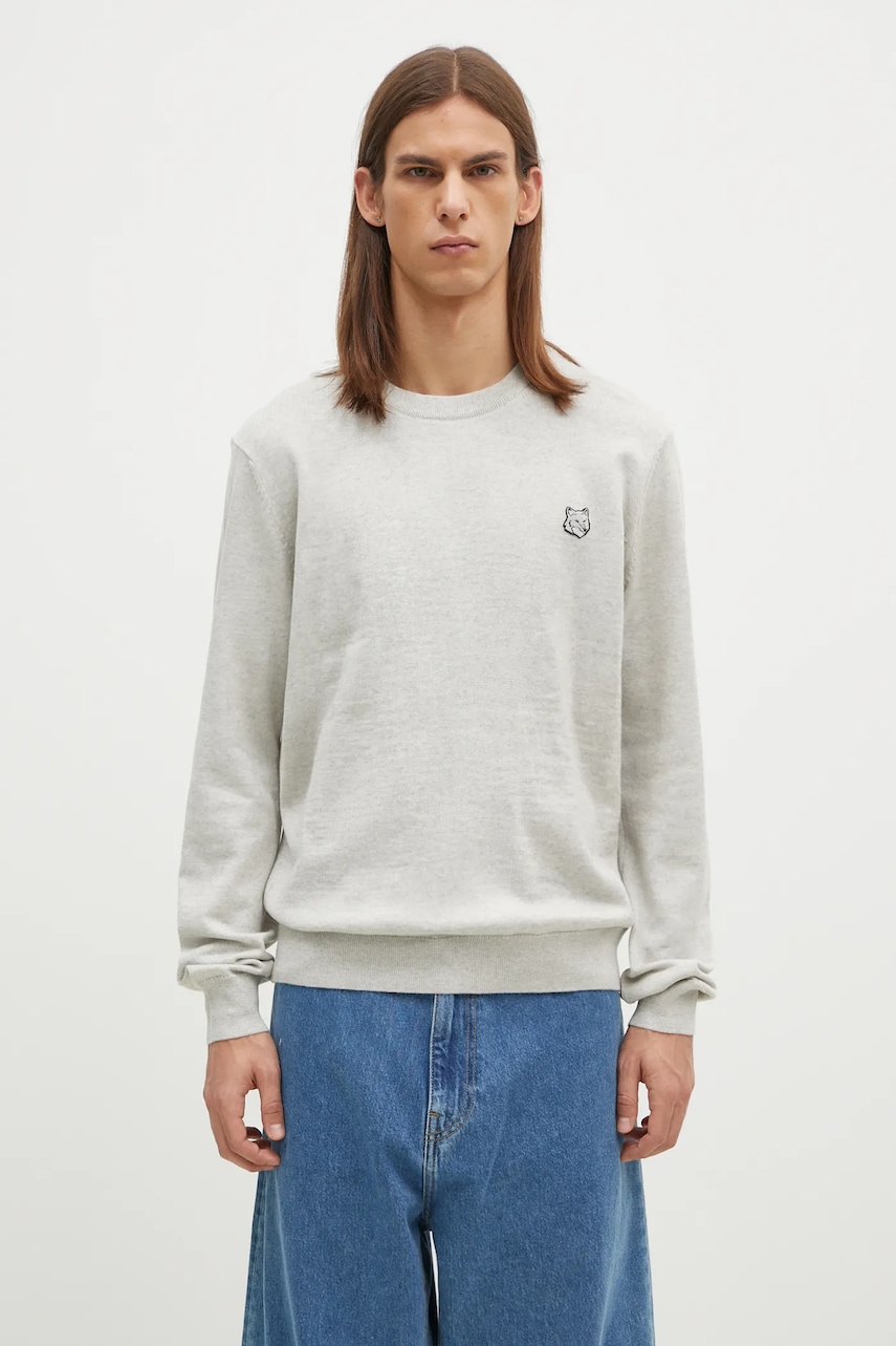 Maison Kitsuné sweter wełniany Bold Fox Head Patch