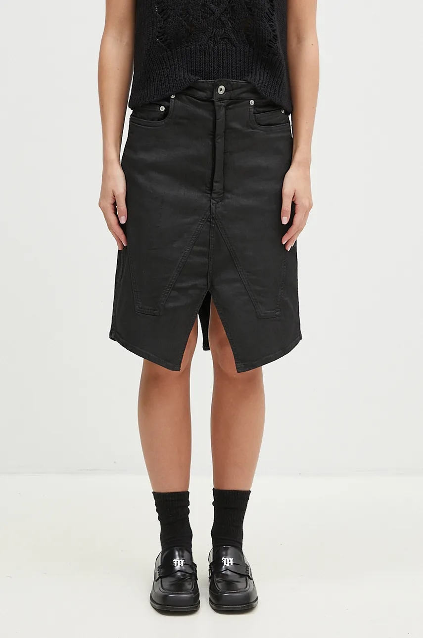 Rick Owens spódnica jeansowa Slivered Skirt