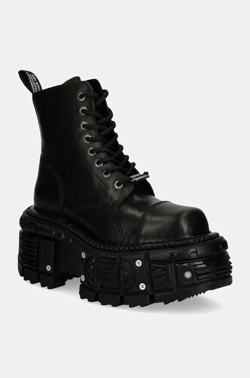 New Rock workery skórzane CRUST NEGRO IMPERFECT TANK NEGRO TORNILLOS