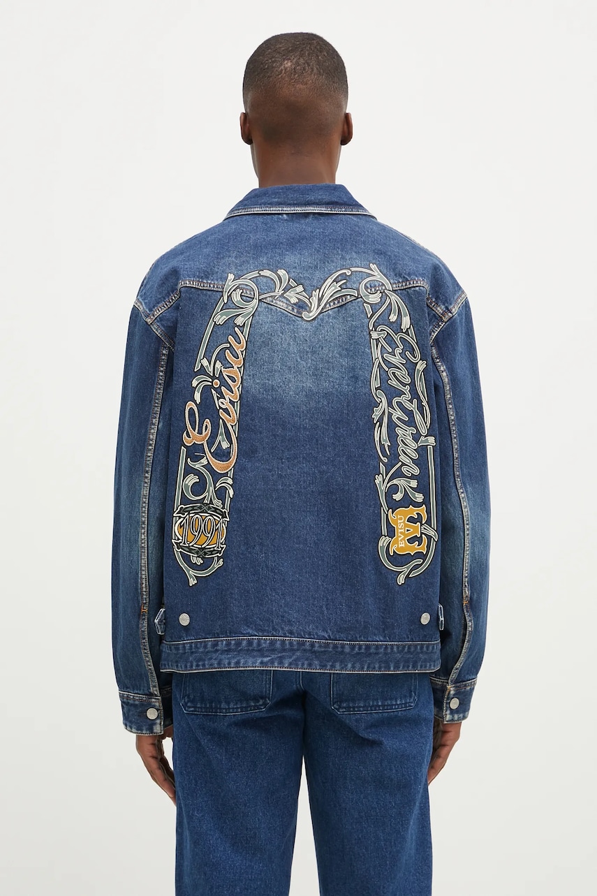Evisu kurtka jeansowa Sheridan Daicock Printed