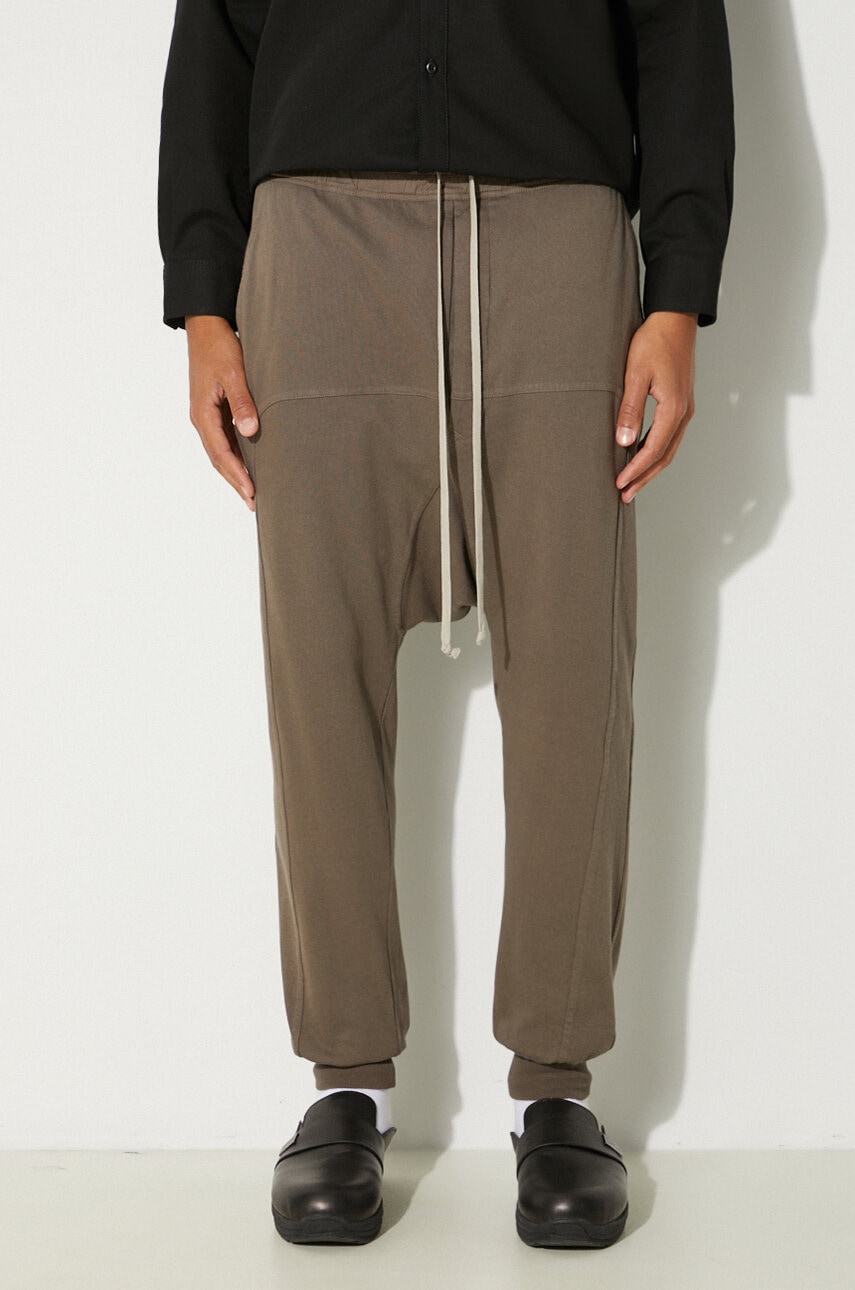 Rick Owens spodnie dresowe bawełniane Prisoner Drawstring