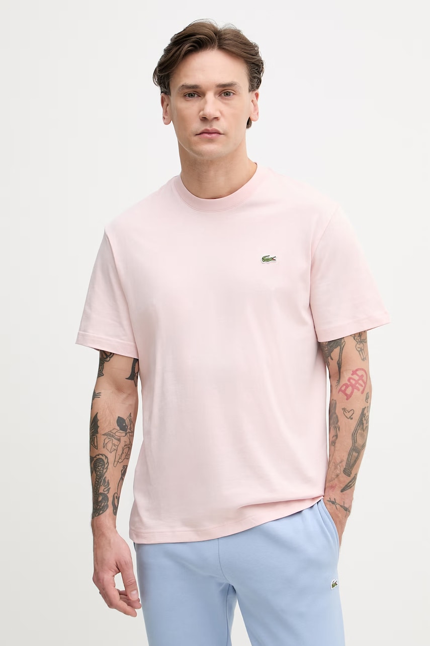 Lacoste T-shirt basic męski bawełniany