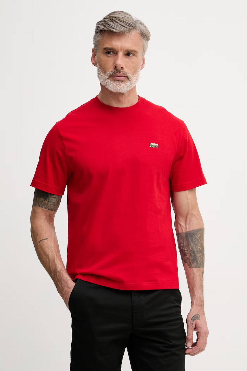 Lacoste T-shirt basic męski bawełniany