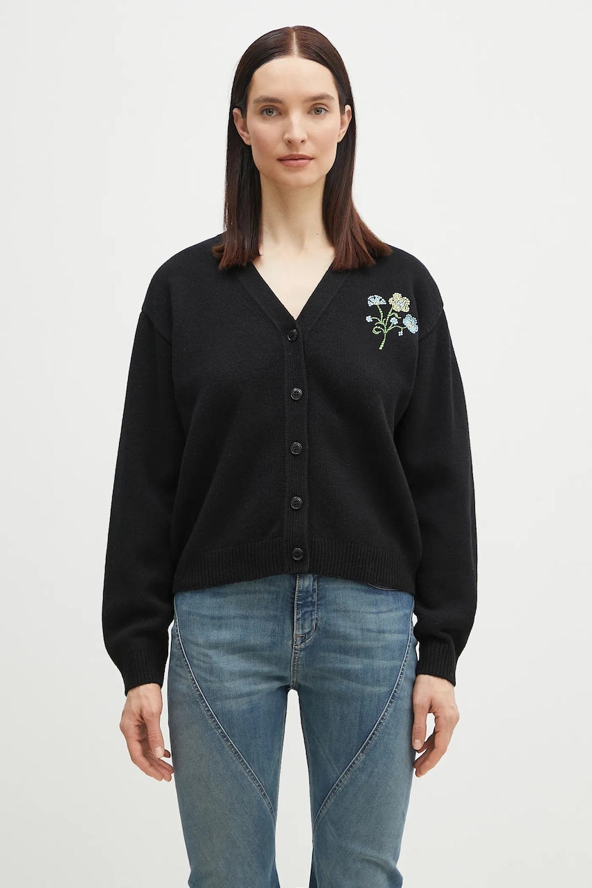 Kenzo kardigan wełniany Jungle Flower