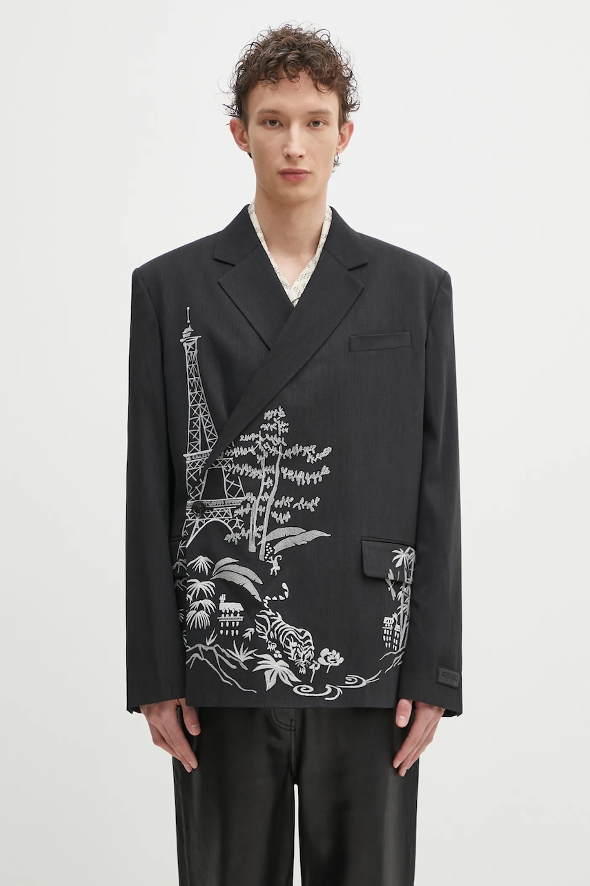 Kenzo marynarka z domieszką wełny