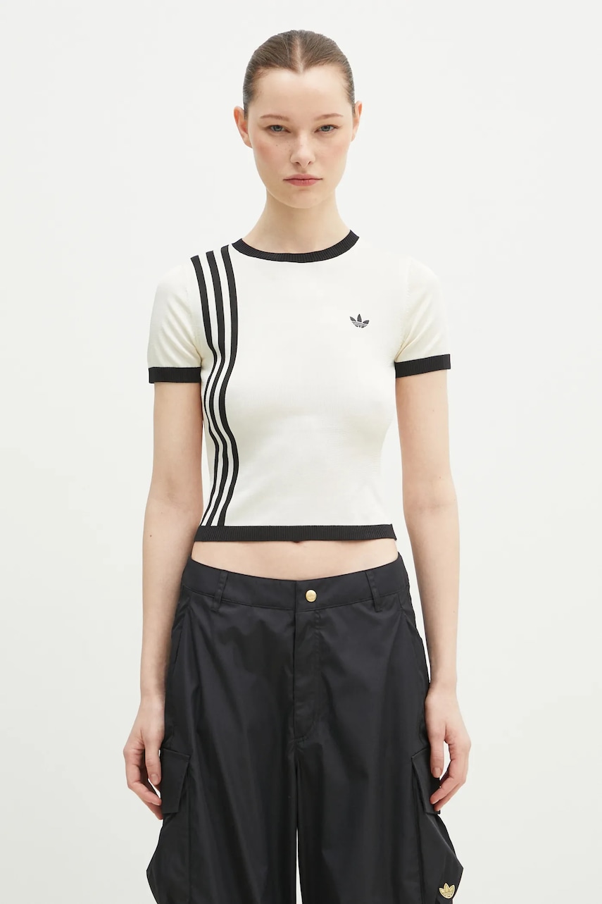 adidas Originals t-shirt KNITTED 3S TEE