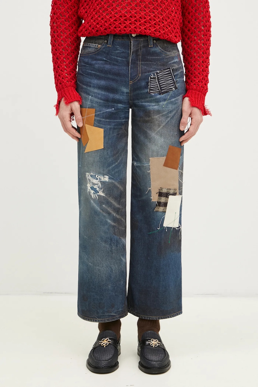 Andersson Bell jeansy Patchwork Printed Denim Trompe L`Oeil