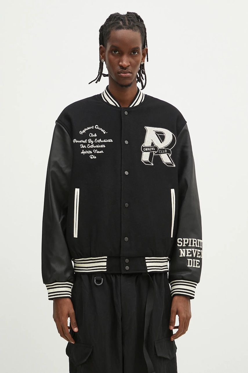 Represent kurtka bomber wełniana Owners Club Varsity Jacket