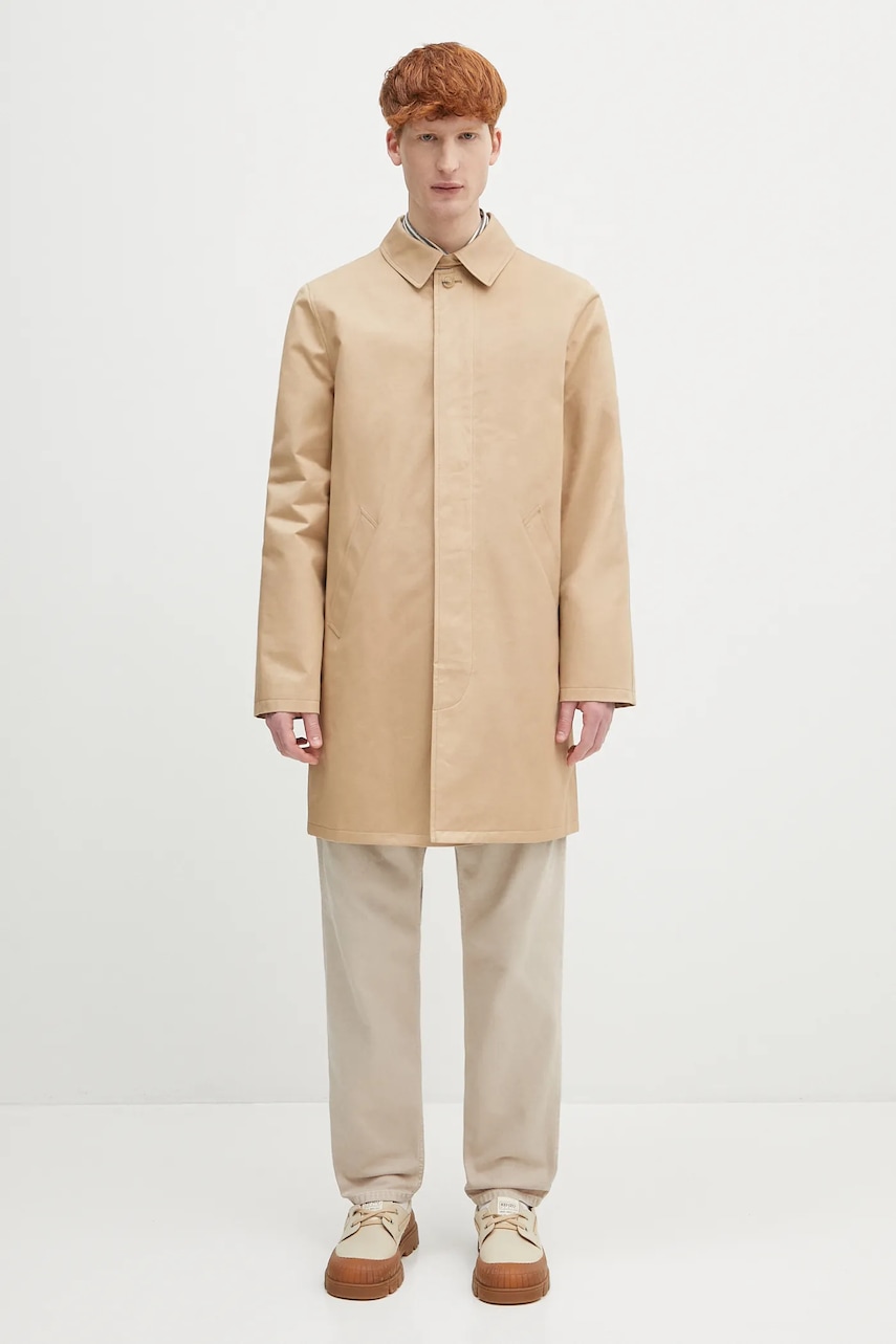 A.P.C. płaszcz bawełniany mac ville