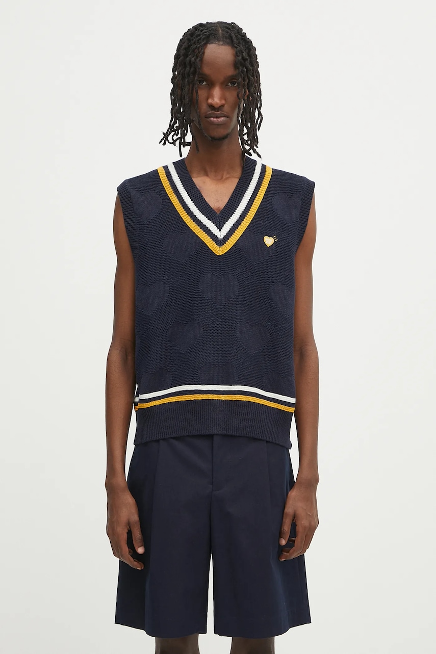 Human Made kamizelka lniana Heart Knit Vest