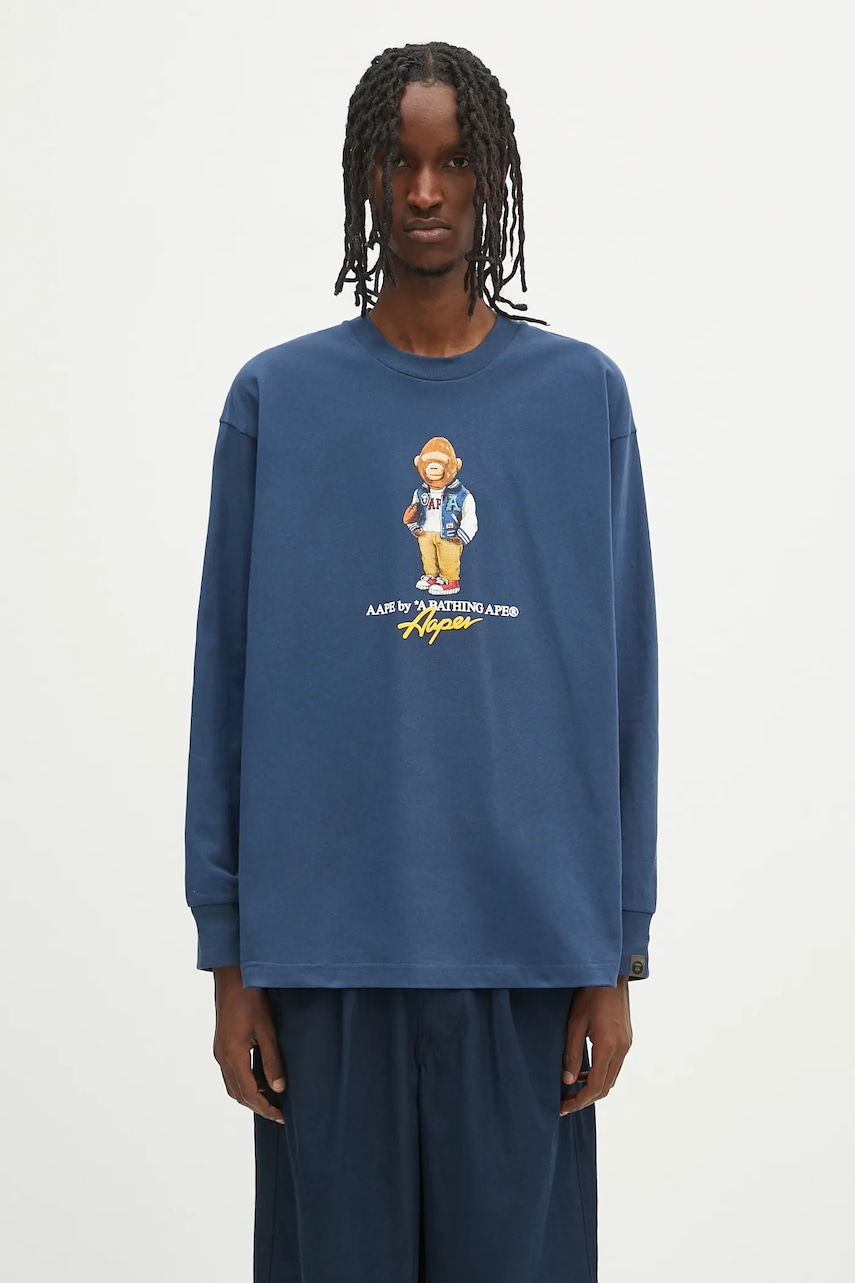 AAPE longsleeve bawełniany Theme Aaper Long