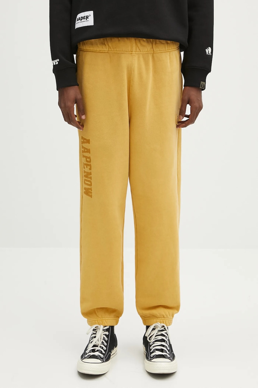 AAPE spodnie dresowe bawełniane Now Sweat